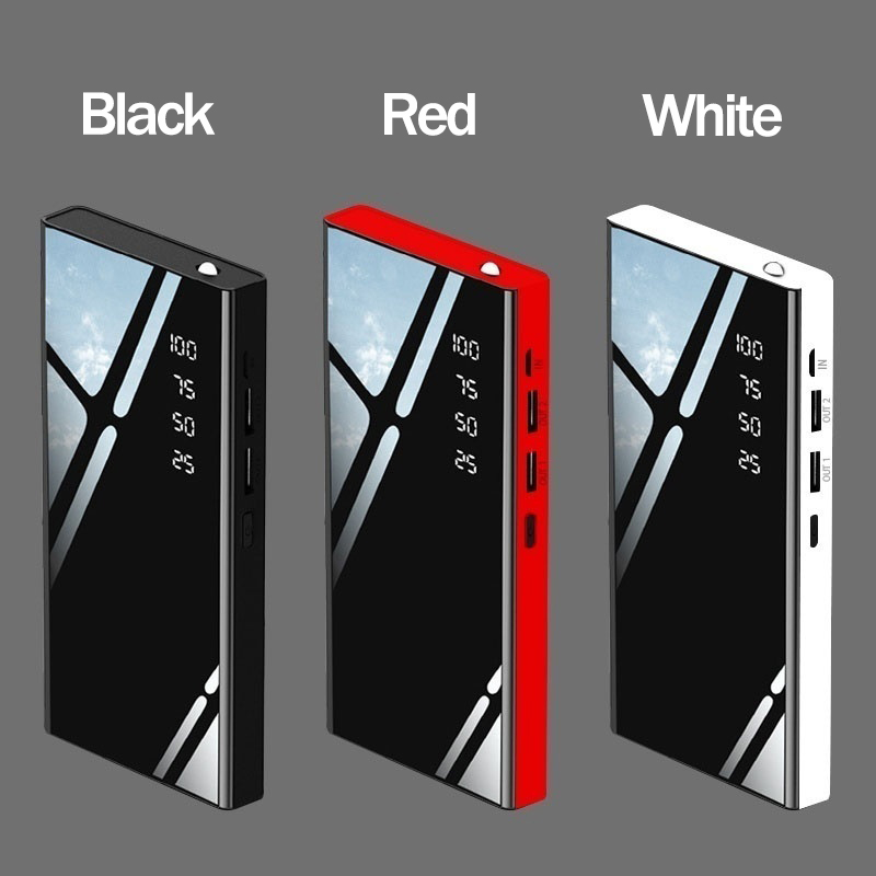 500000mAh Portable Power Bank Fast Charging 2 USB LED Flashlight Original Power Bank  For All Phone