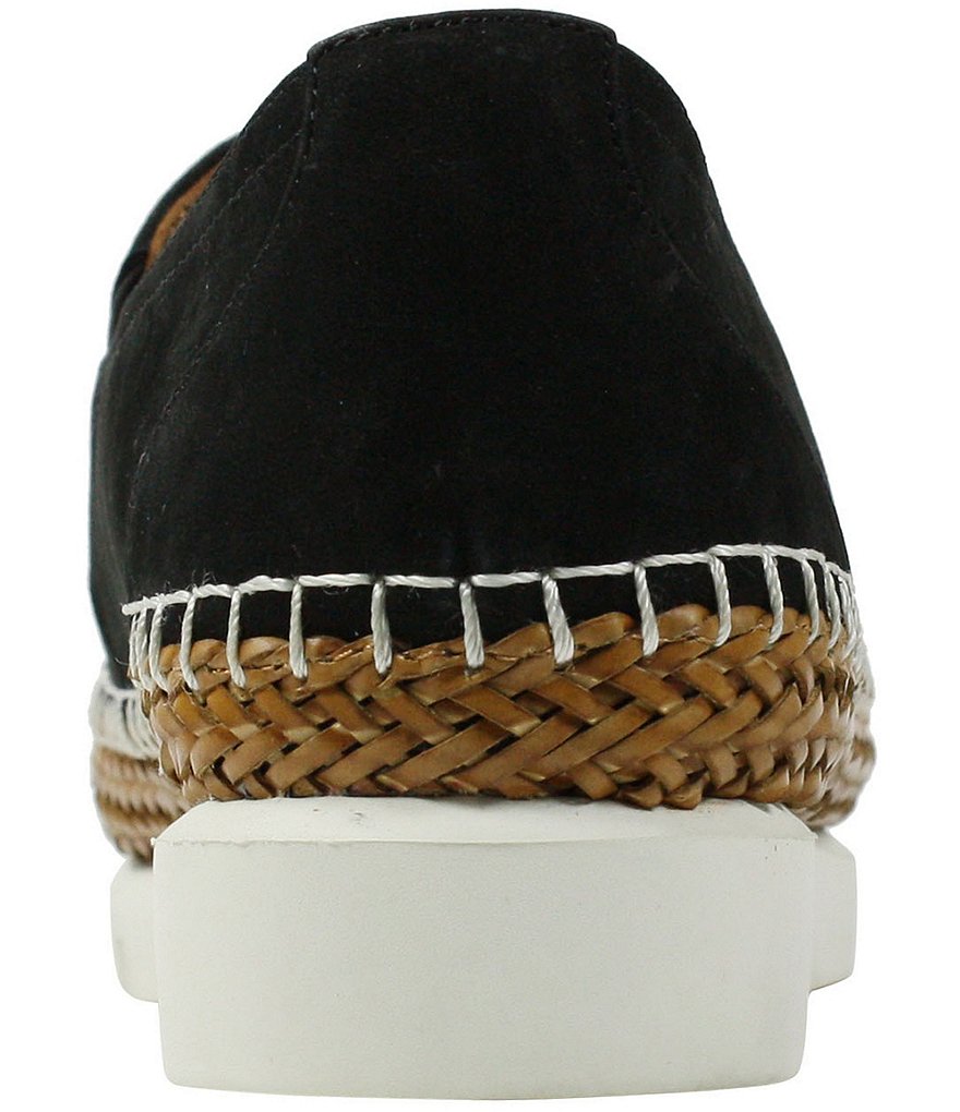 L'Amour Des Pieds Perforated Suede Stazzema Flatform Slip-Ons