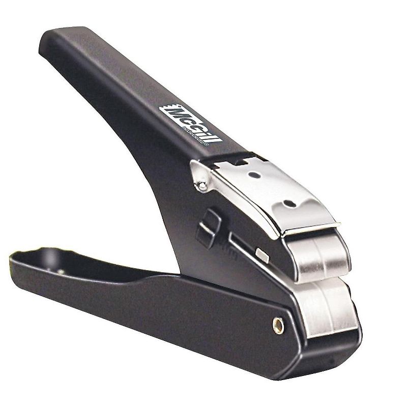 McGill Handheld Badge Punch 9/16 x 1/8 Horizontal Slot 1/8"-5/8" Reach Black/Chrome MCG16500
