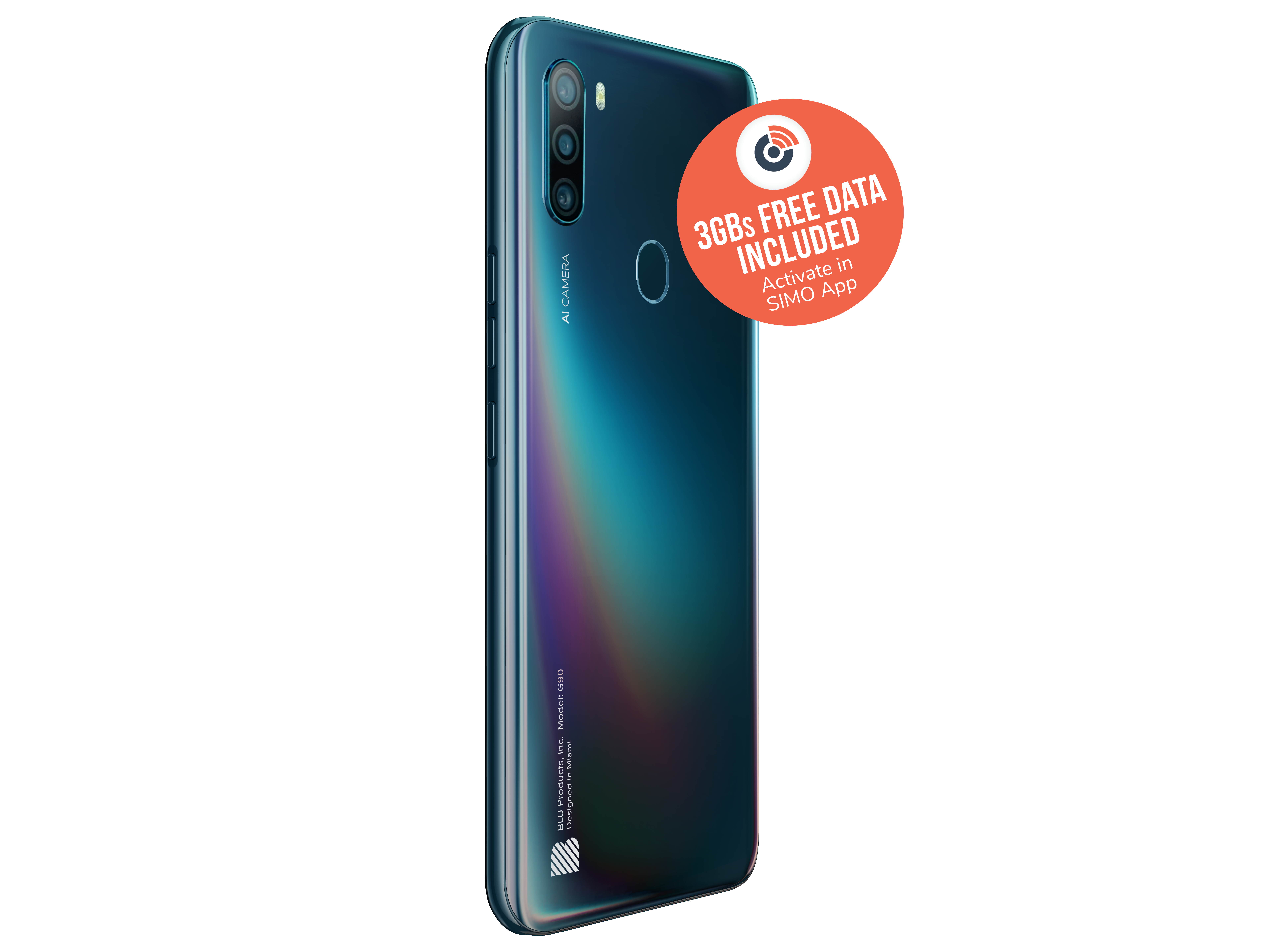 BLU G90 G0310WW 64GB Dual SIM GSM Unlocked Android SmartPhone w/ Triple Camera 16MP