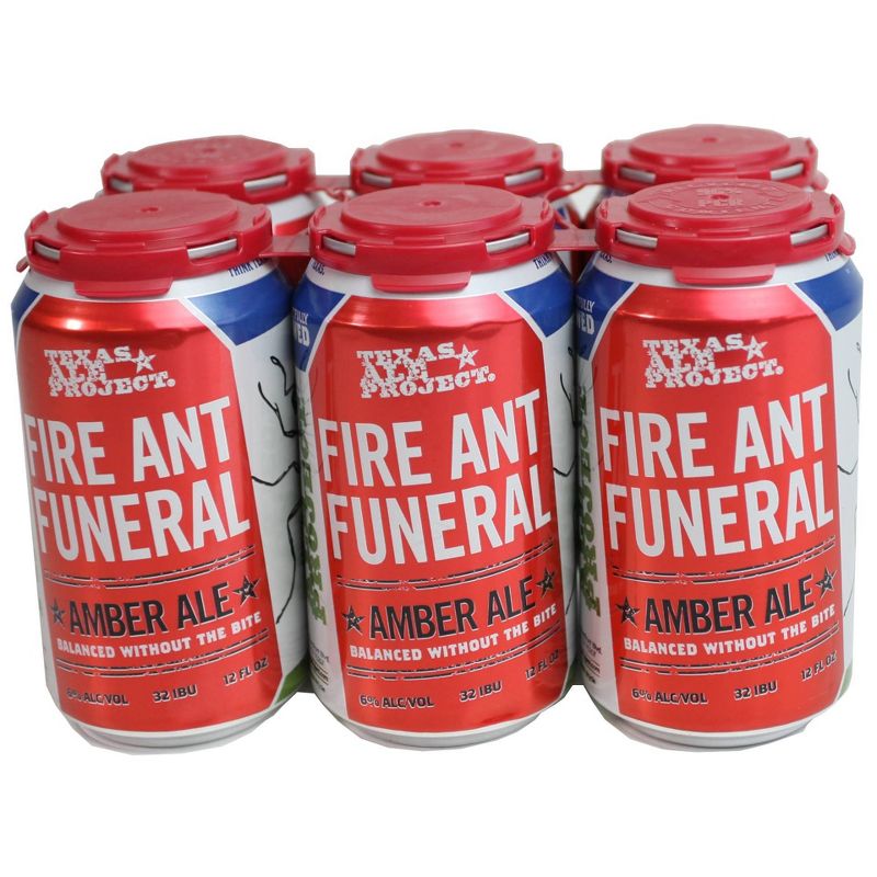 Texas Ale Project Fire Ant Funeral Amber Ale Beer - 6pk/12 fl oz Cans