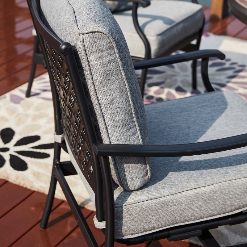 5pc Patio Steel Patio Seating Sets Gray - Lokatse