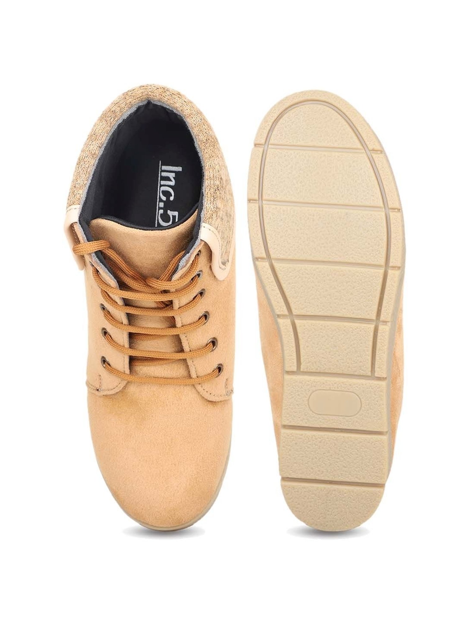 Inc.5 Women's Beige Derby Boots