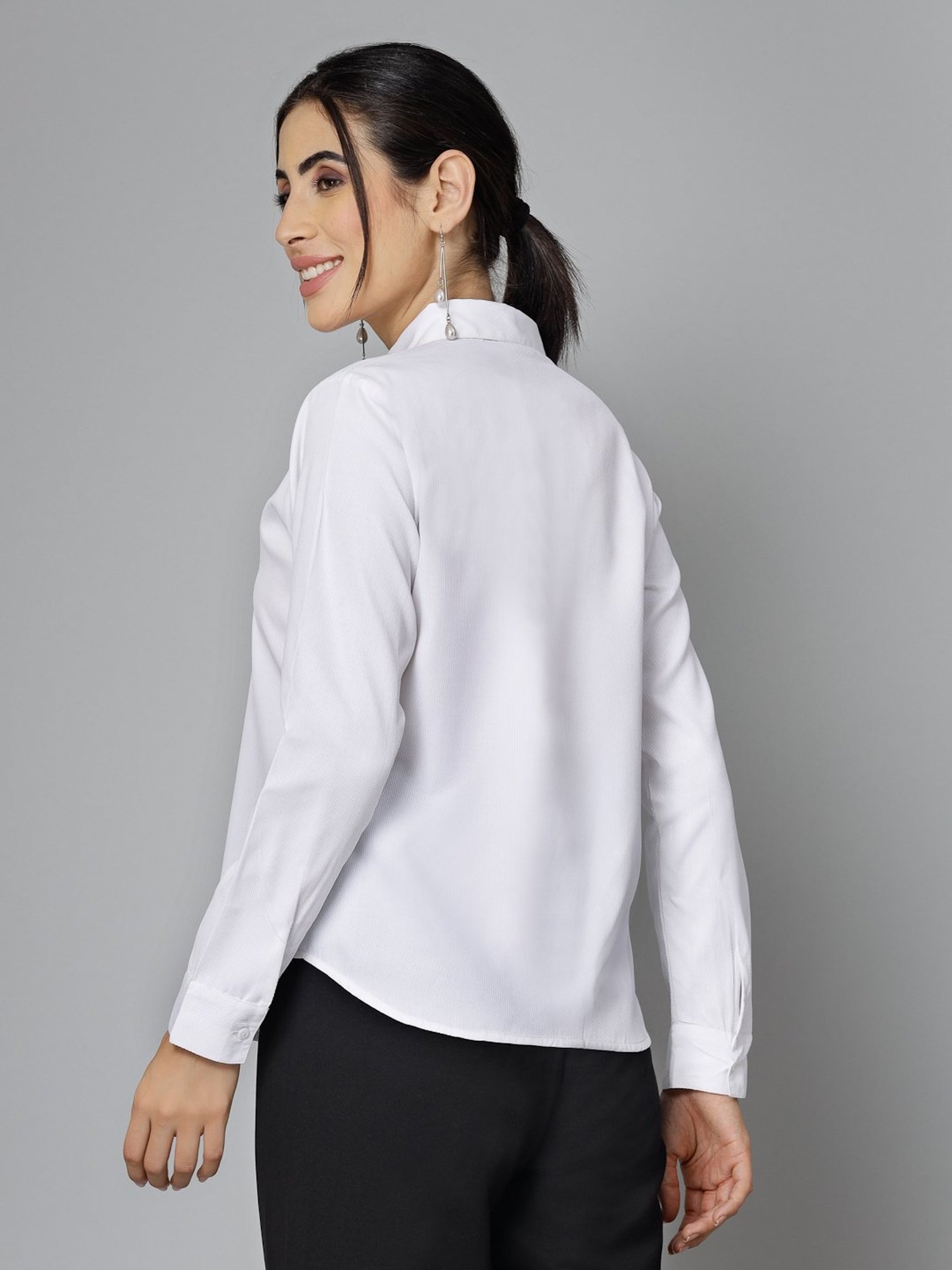 Style Quotient White Regular Fit Shirt