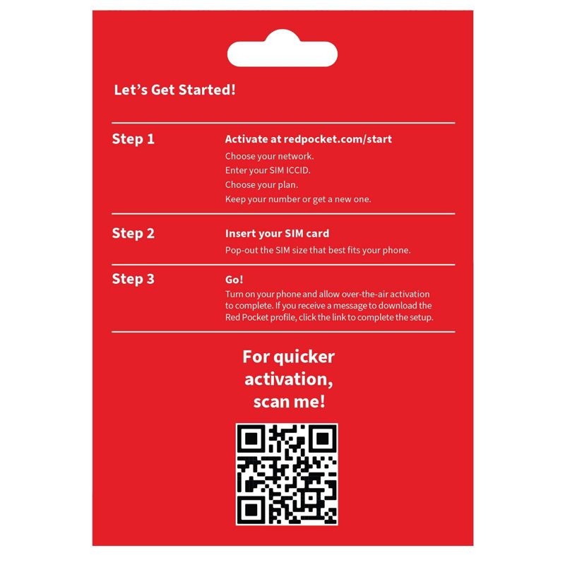 Red Pocket SIM Kit Starter Kit