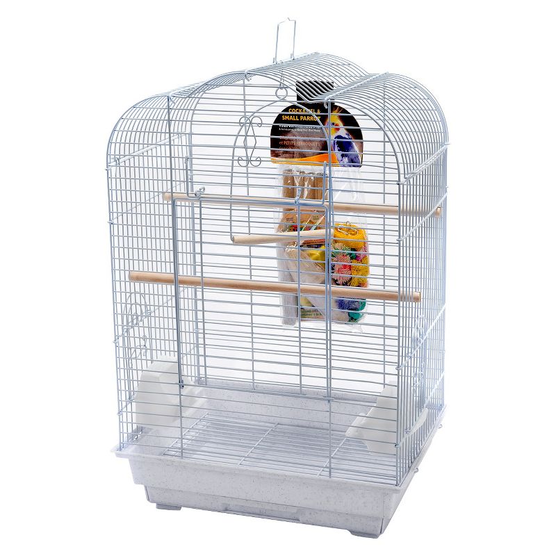 Penn-Plax Scalloped Top Bird Cage - White