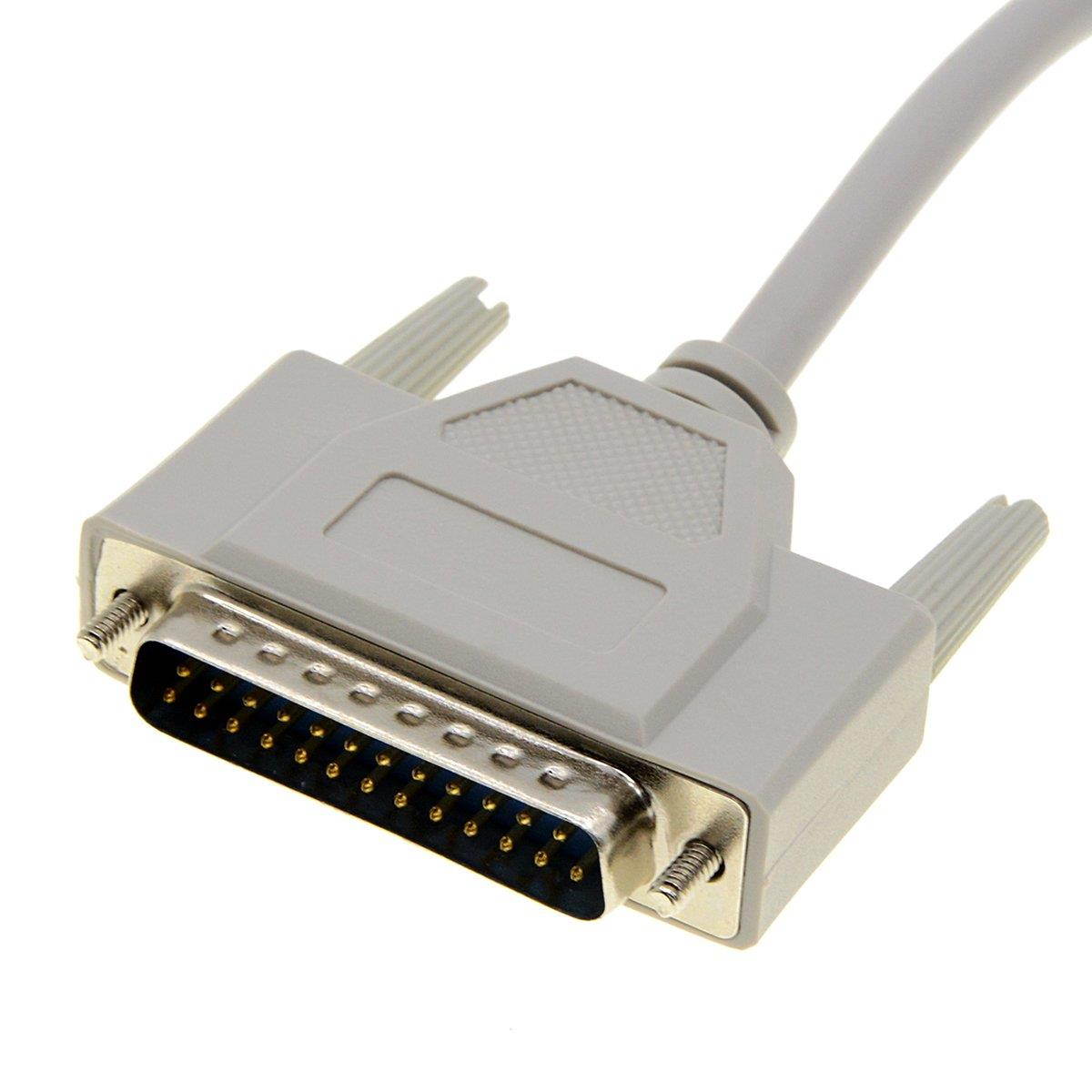 YXQ 10Feet DB25 Male to Female Serial Cable 25-Pin Parallel Printer Signal Wire M/F, 3-Piece