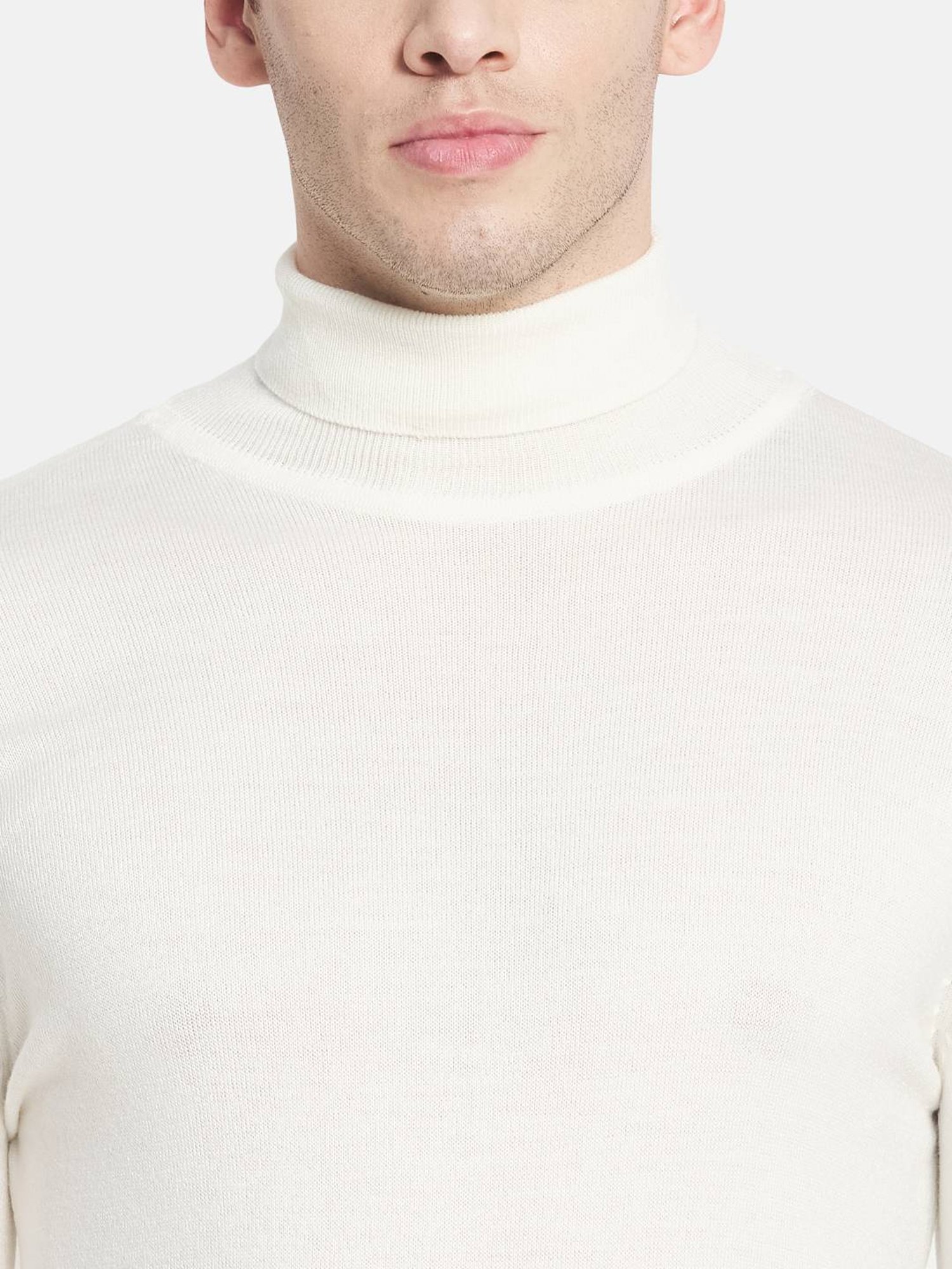 Mettle White Regular Fit Sweater