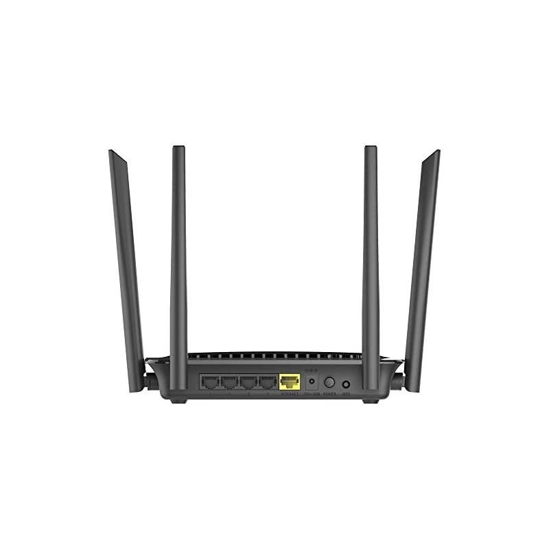 WiFi Router AC1200 Fast Ethernet Dual Band Wireless Internet for Home Gaming Parental Control WiFi DIR822US black
