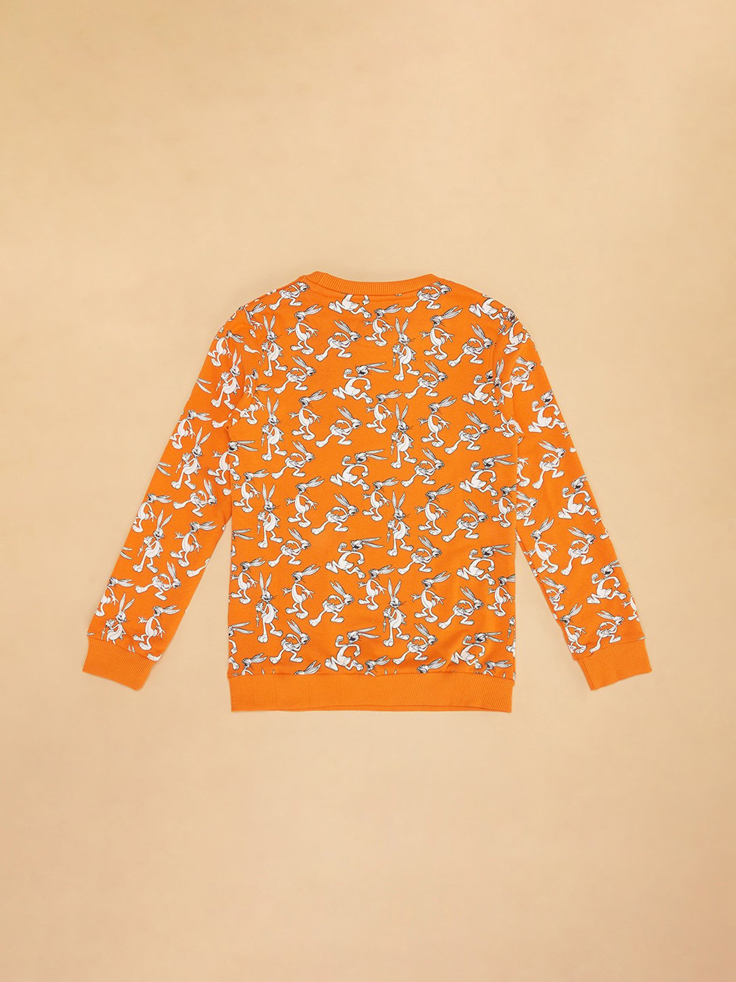 YU by Pantaloons Kids Orange Printed Full Sleeves Sweatshirt