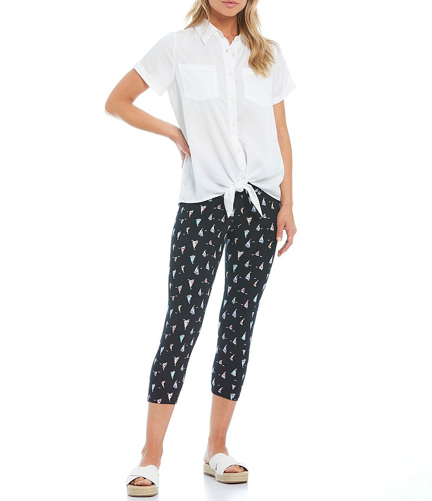 Commando Faux Leather Crocodile-Embossed Legging