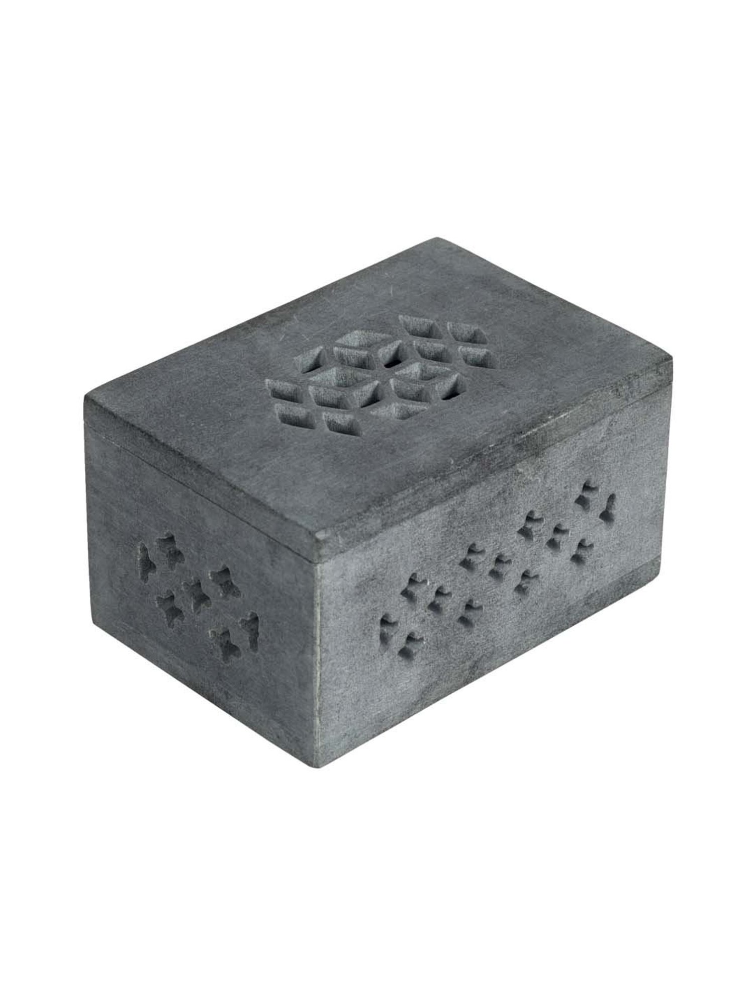 Unravel India Grey Marble Jewellery Box - Set of 1