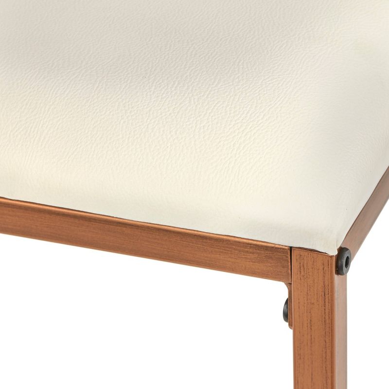 3pc Capella Counter Height Table Dining Sets White/Gold - Buylateral