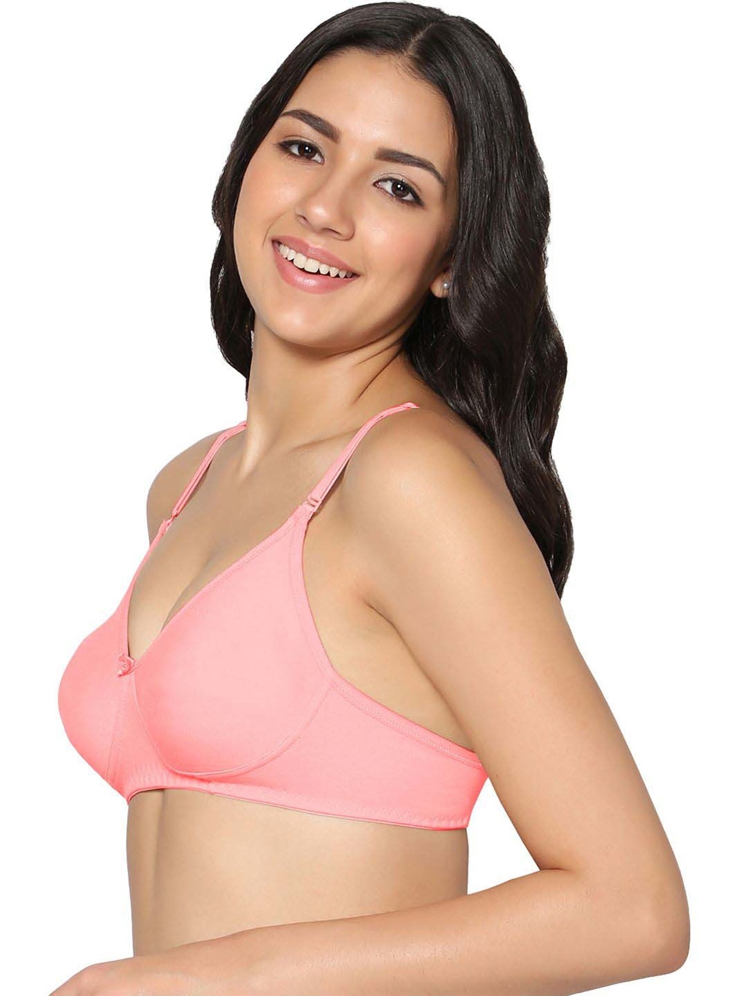 IN CARE White & Pink Cotton T-Shirt Bras - Pack Of 2