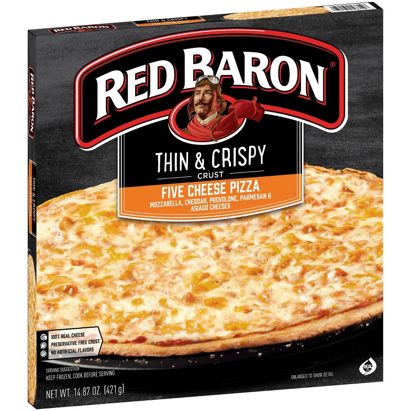 Red Baron Thin Crust Five Cheese Frozen Pizza - 14.76oz