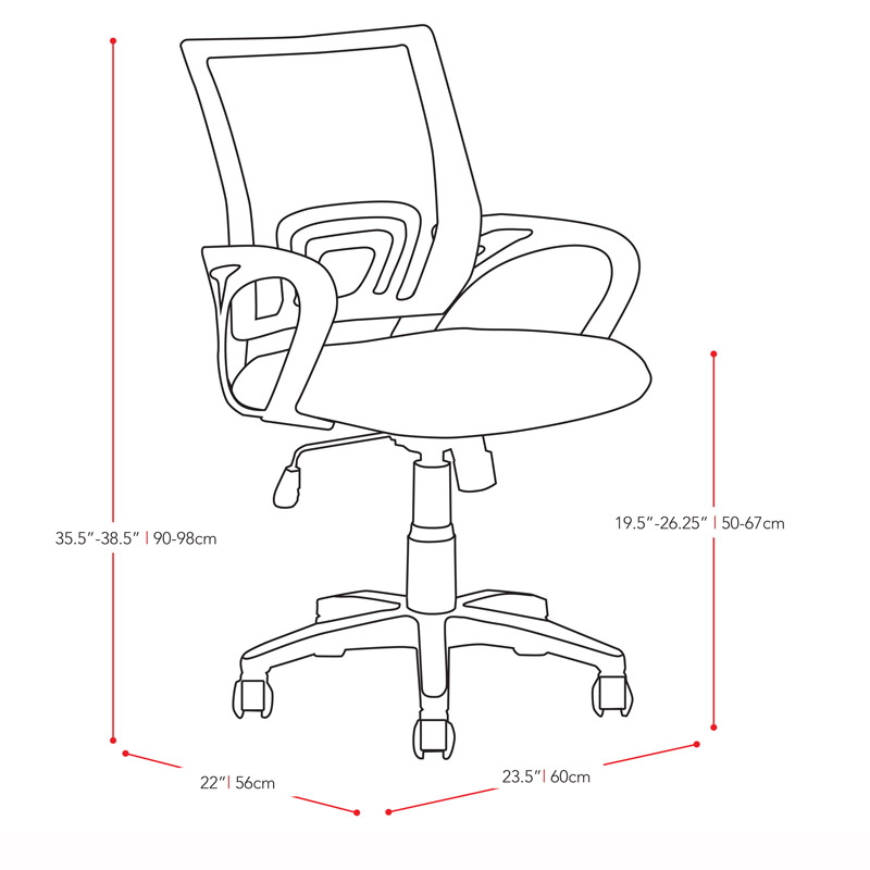 CorLiving LOF-309-O Office Chair in Black