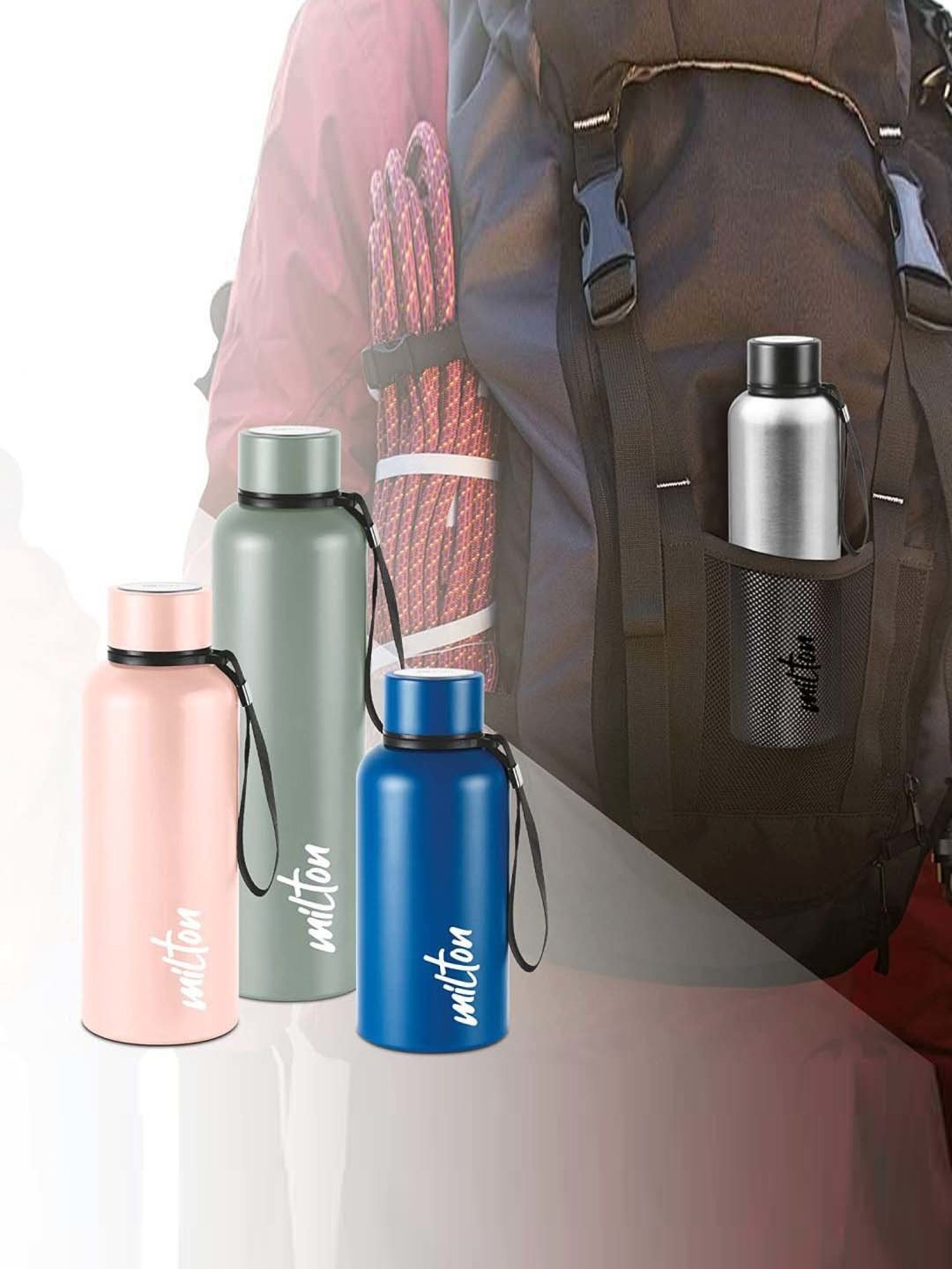 Milton Aura 750 Black Stainless Steel Hot & Cold Insulated Water Bottle (0.75 L)