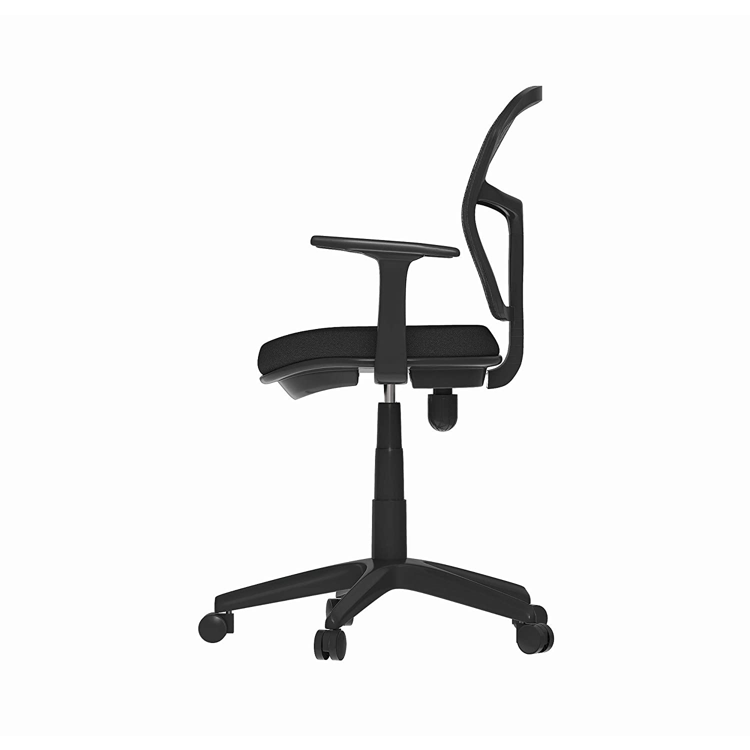 Linea Italia Vienna Ergonomic Mesh Back Office Adjustable Height, Lumbar Support, Tilt Tension Basic Modern Desk Chair, Medium, Black