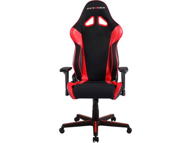 DXRacer Ergonomically Designed Racing Series RAA106 Black and Red Strong Mesh and PU Leather 135-degree Recline High-End Gaming Chair with Neck and Lumbar Support Pillow