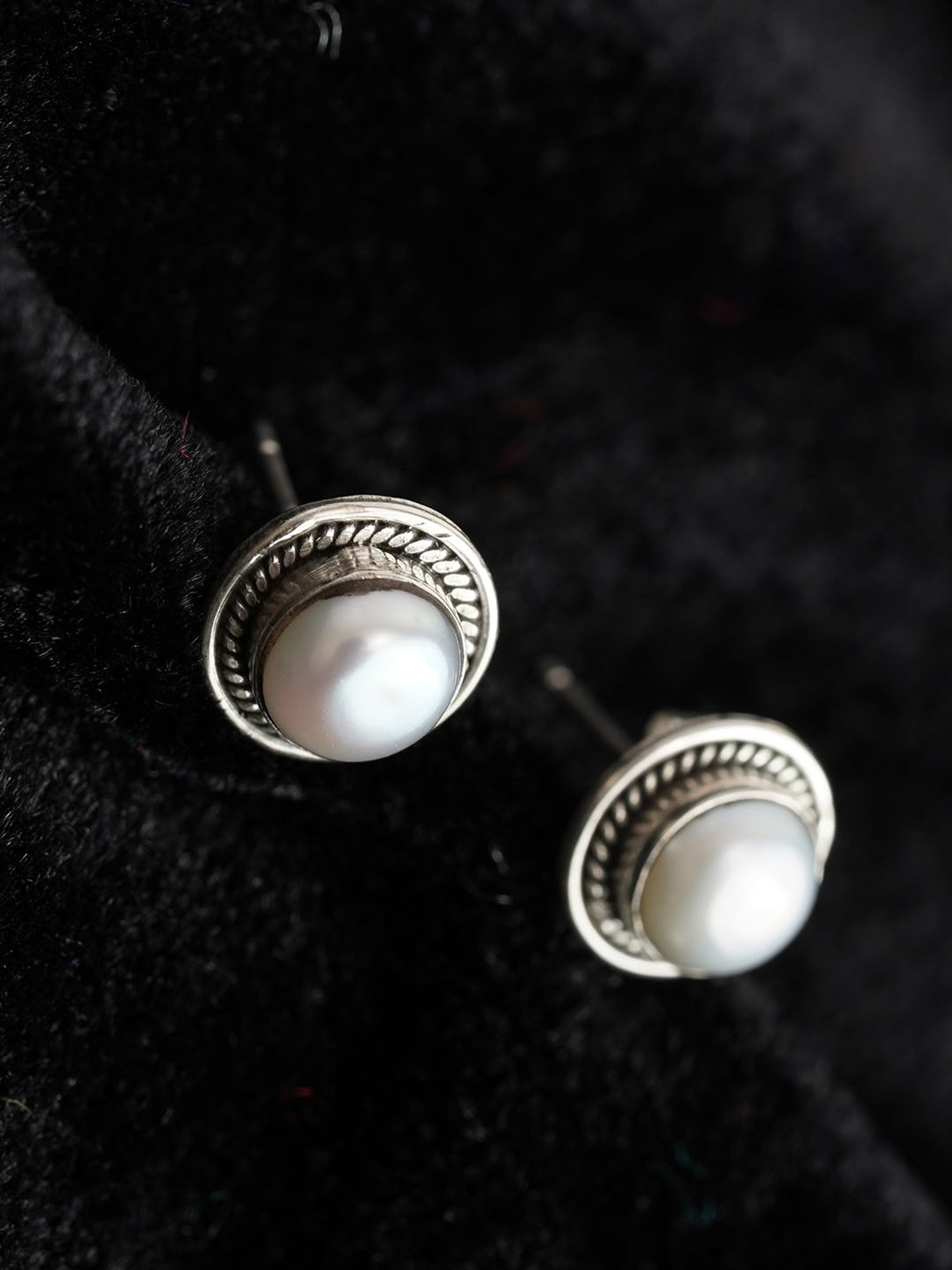 Arte Jewels 925 Sterling Silver Pearl Stud Earrings for Women & Girls