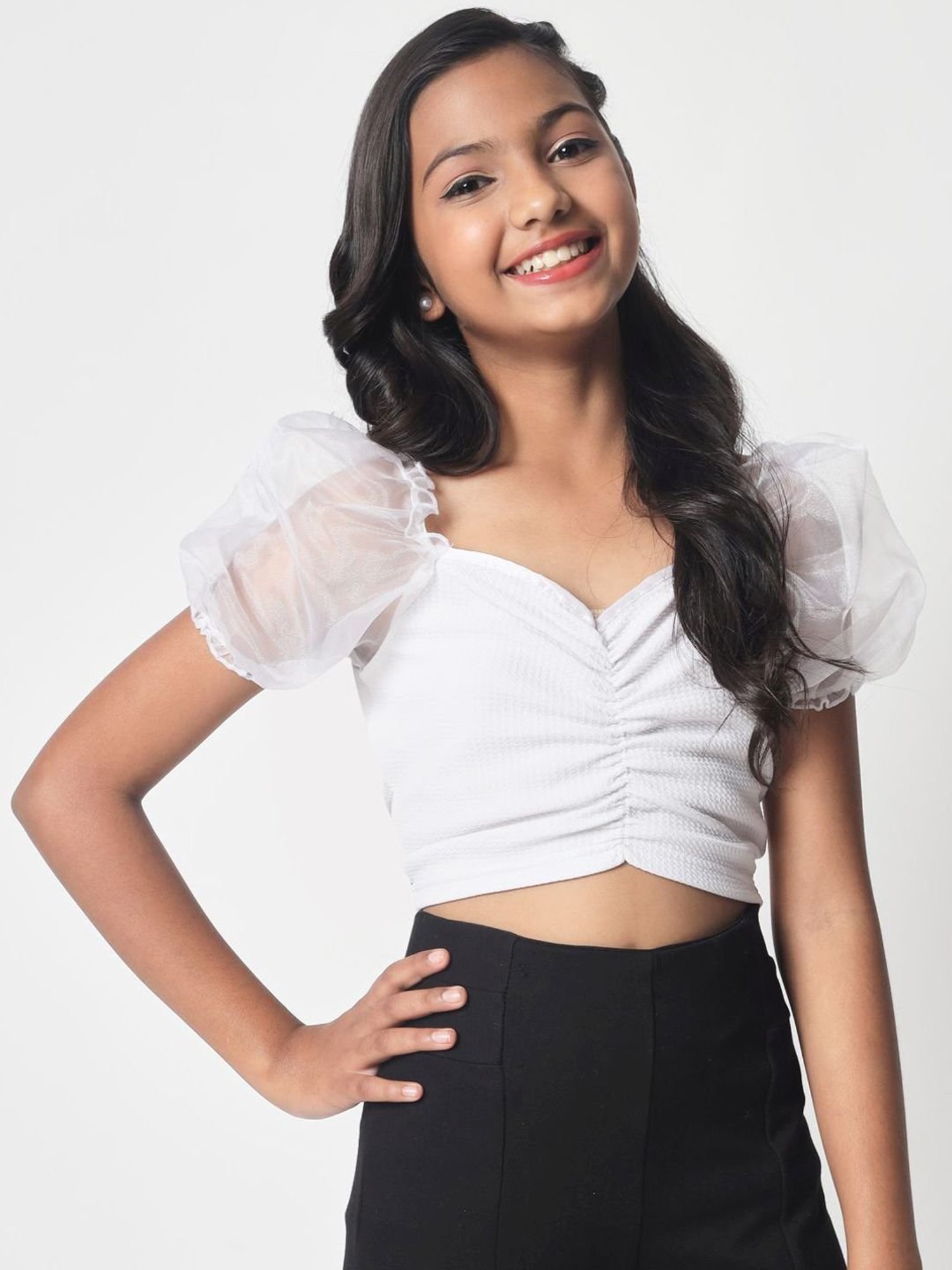 Tiny Girl Kids Pink Solid Top