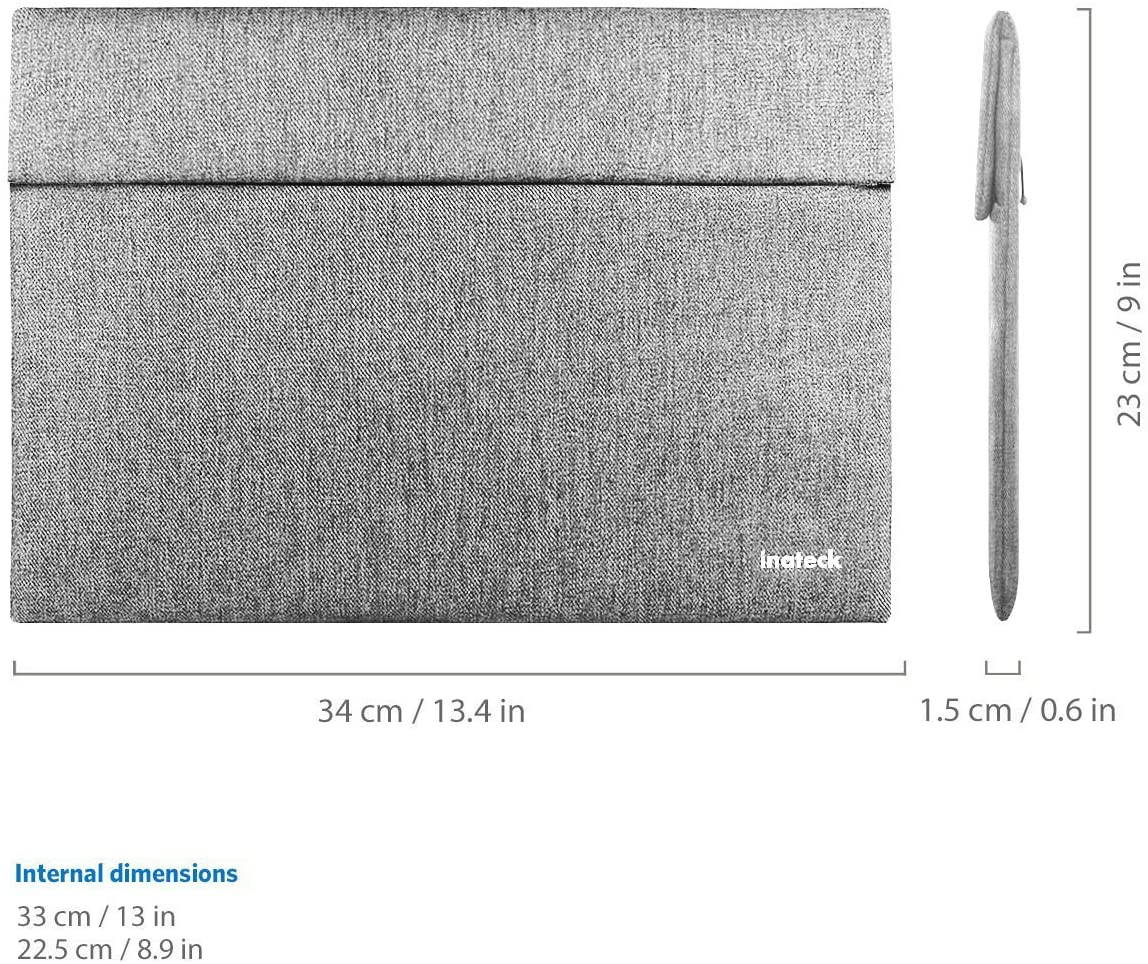 Inateck Laptop Sleeve Tablet Case for 13" MacBook Air 2018/2019/2020, MacBook Pro 2016/2017/2018/2019/2020, Surface Pro X/7/6/5/4/3, 12.9" iPad Pro