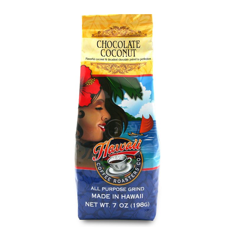 Hawaii Coffee Roasters Chocolate Coconut Medium Roast Ground Coffee - 7oz