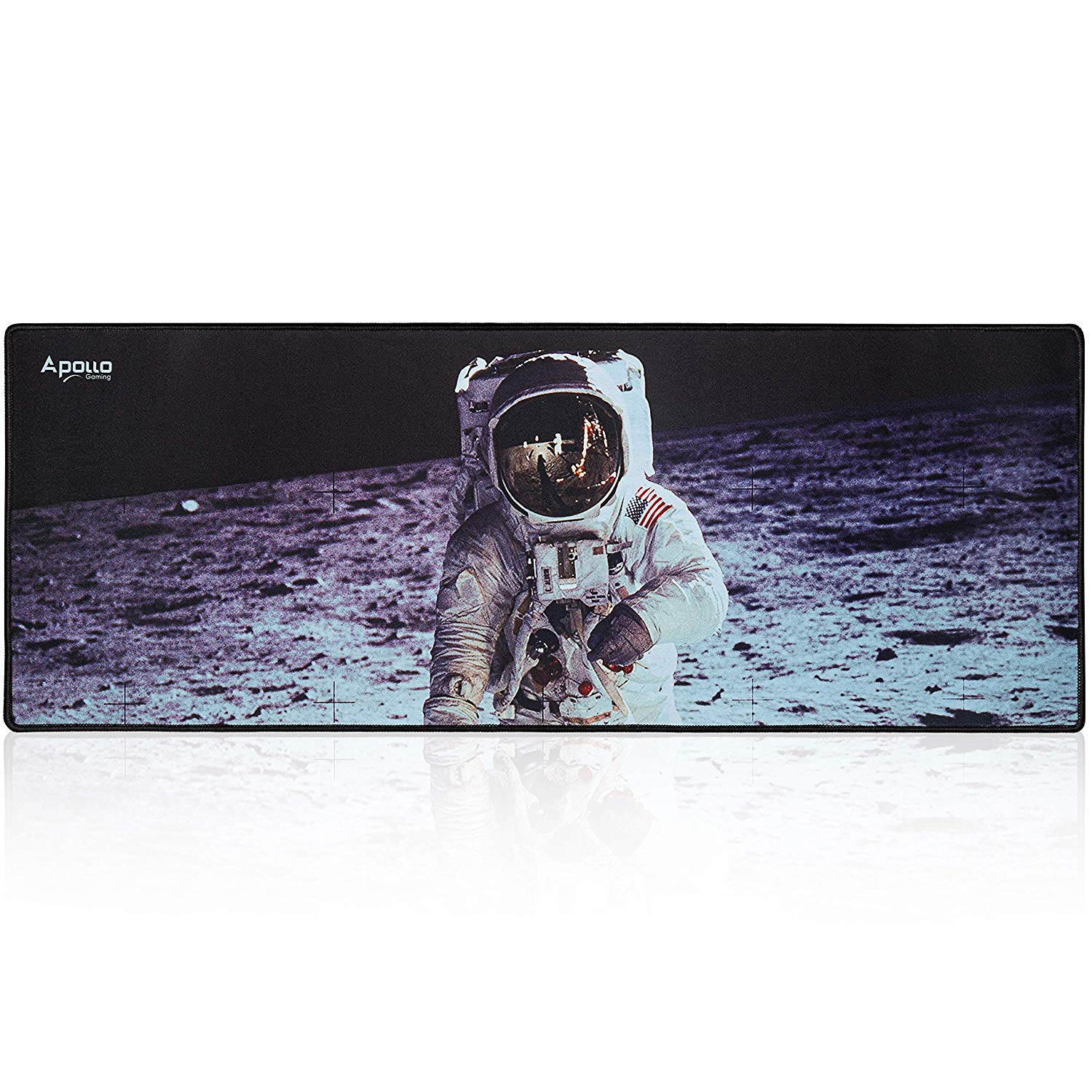 Apollo Gaming Mouse Pad, Large NASA Astronaut Space Design Microfiber Mousepad, 31.5&times;11.8&times;0.12in, Large XXL Extended Desk Mat. Computer Keyboard Mouse Mat Mousepad for Office/Gaming/Home