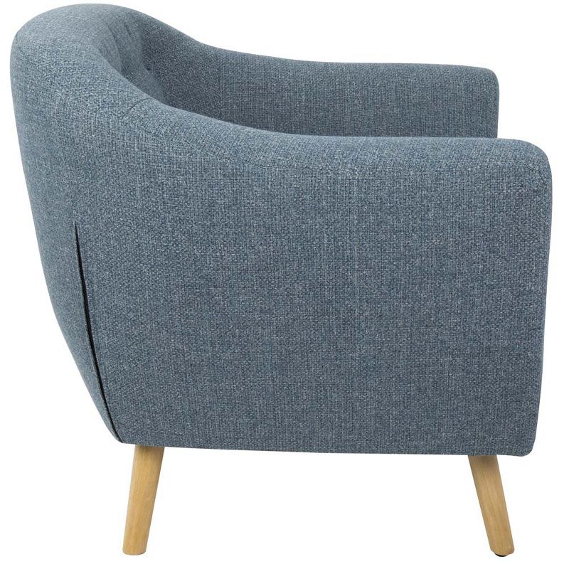 Rockwell Mid-Century Modern Accent Chair with Noise Fabric in Blue - LumiSource