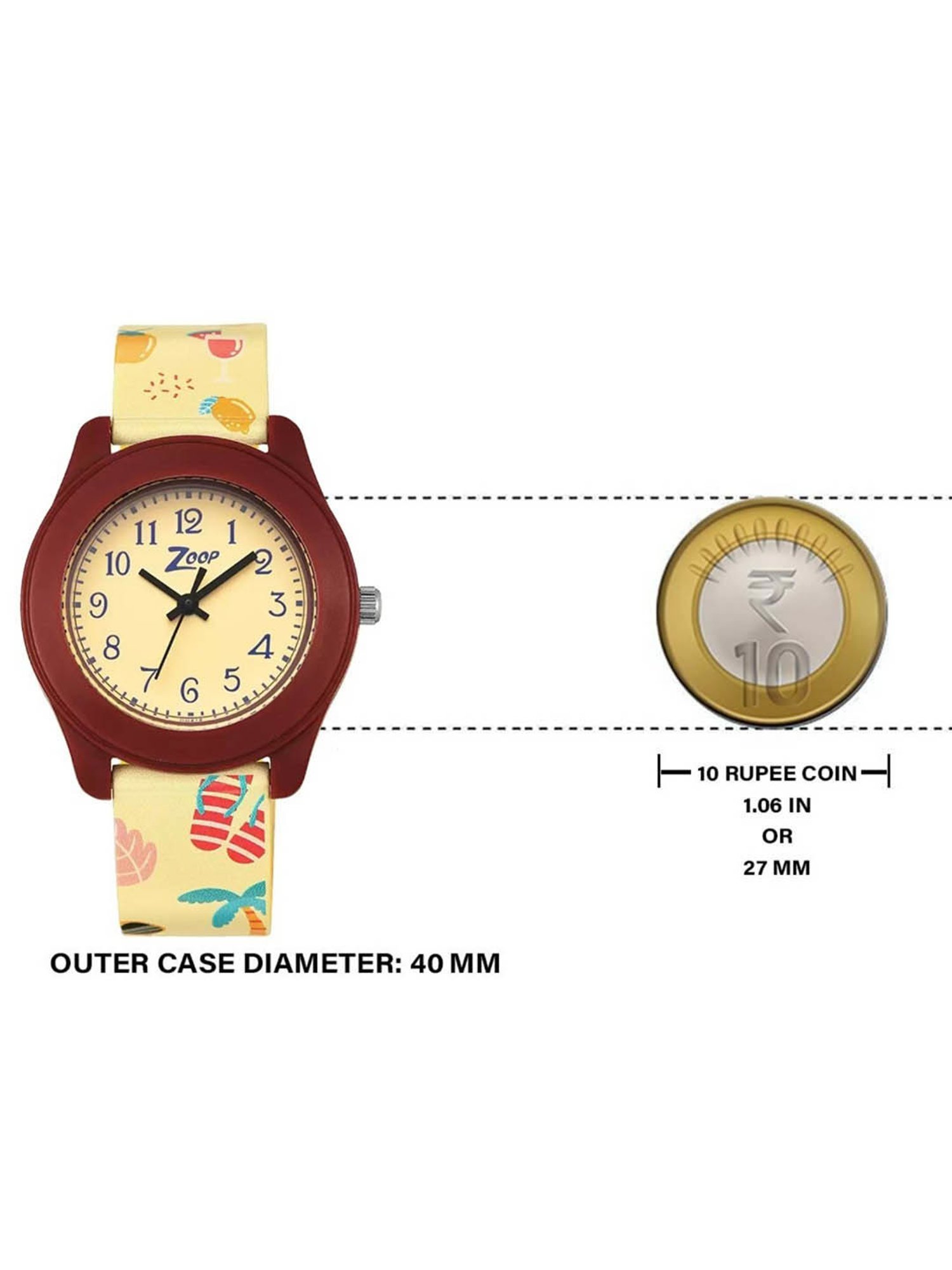 Zoop NS26019PP31W Unisex Analog Watch