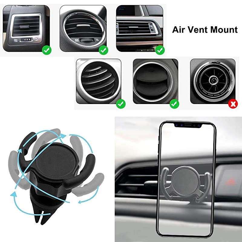 Slot Car Grips Phone Holder for Collapsible GripSocket Mount Users Air Vent Clip Car Mount for Phone Stand Compatible with iPhone 11 Pro Max XR Xs X 8 7 Plus Galaxy Note10 9 S10