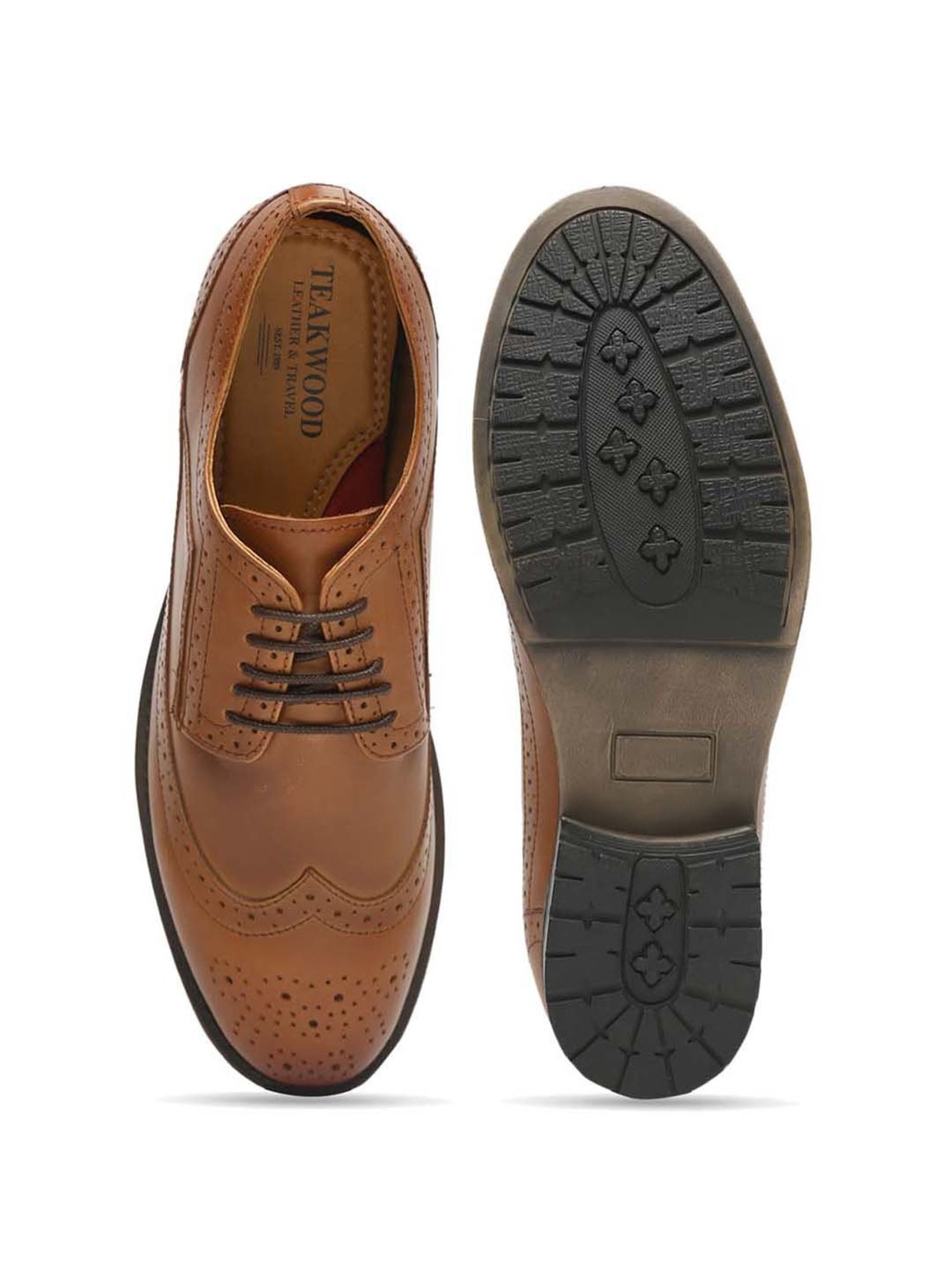 Teakwood Leathers Men's Tan Derby Shoes