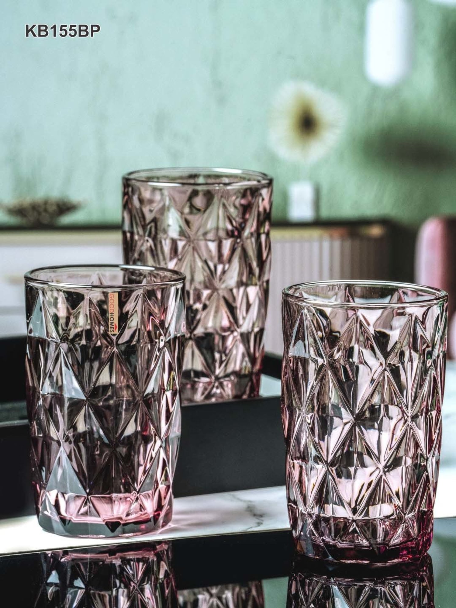 Melbify Roll Sip Transparent Cocktail Glass with straw 250ml - Set of 2