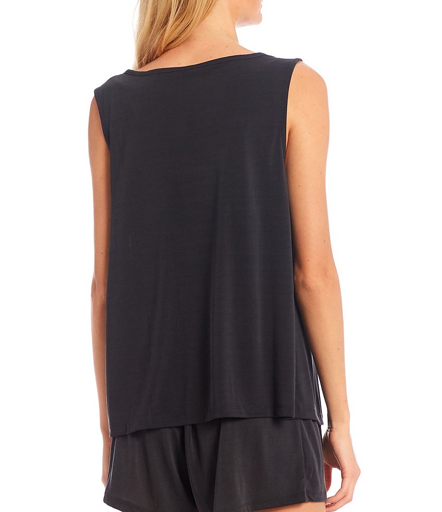Nottibianche Easy Essentials Solid Jersey Knit Sleep Scoop Neck Sleeveless Coordinating Tank