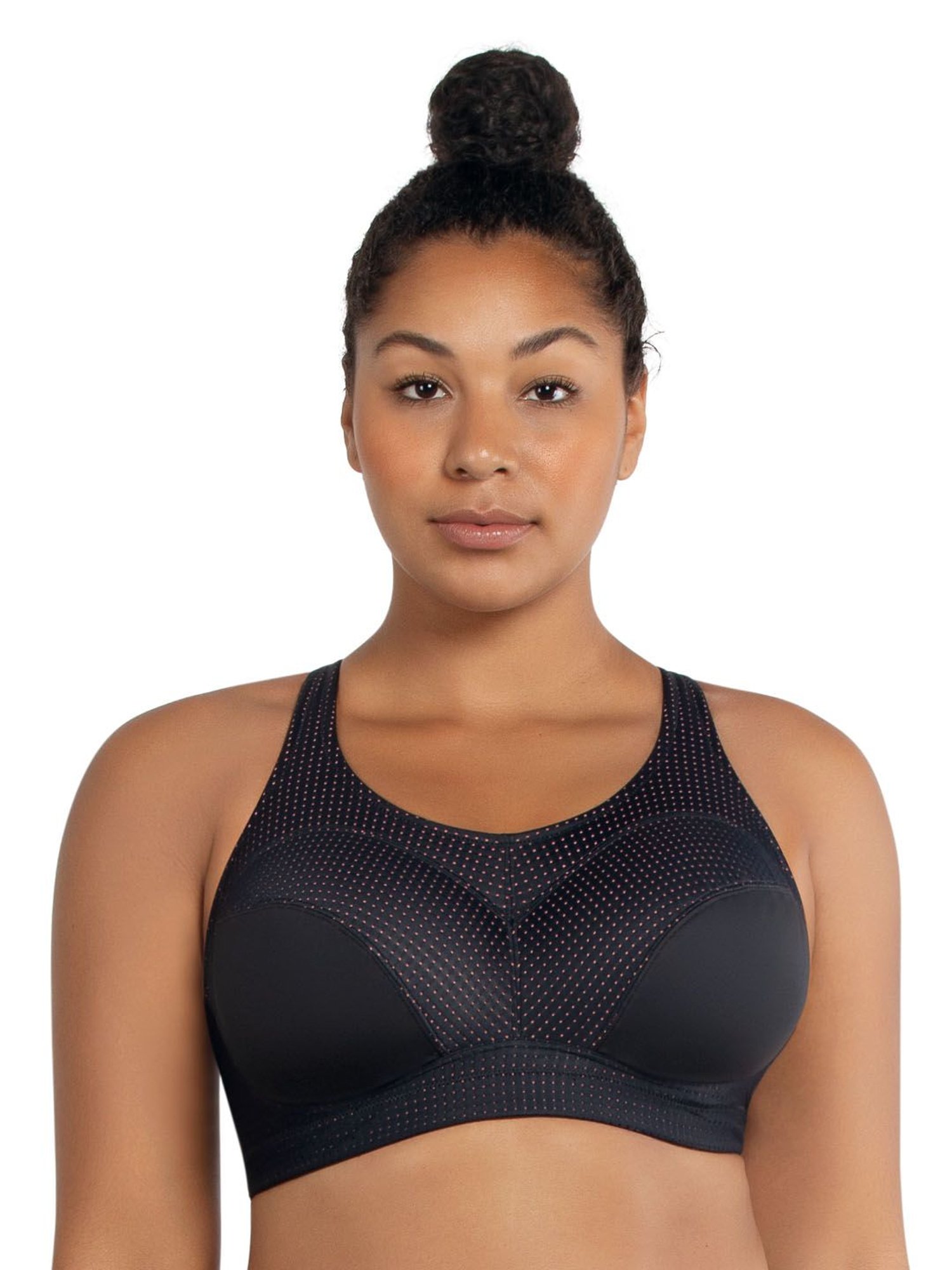 PARFAIT Black & Pink Blush Under Wired Padded Sports Bra