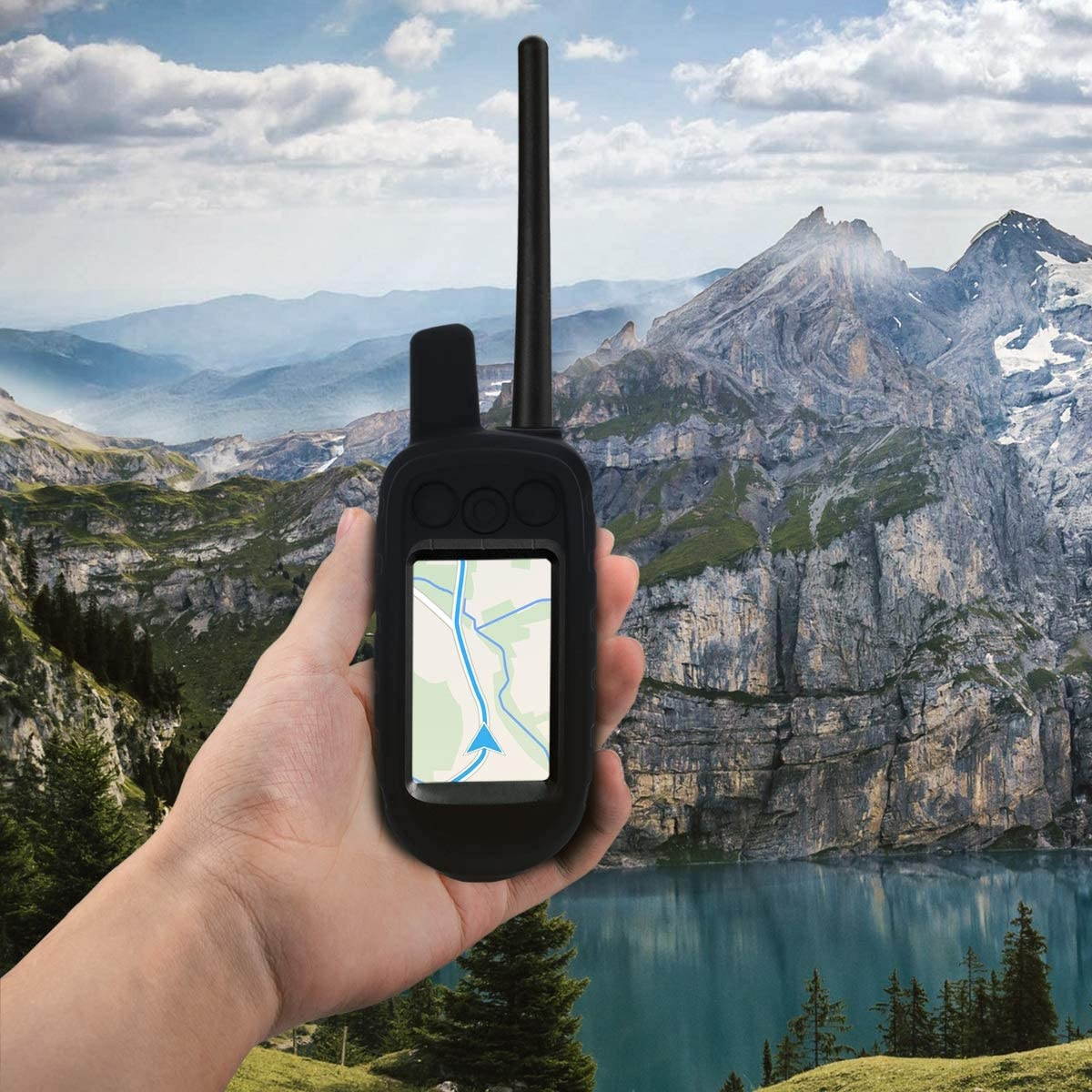 kwmobile Case Compatible with Garmin Alpha 100 - GPS Handset Navigation System Soft Silicone Skin Protective Cover - Black