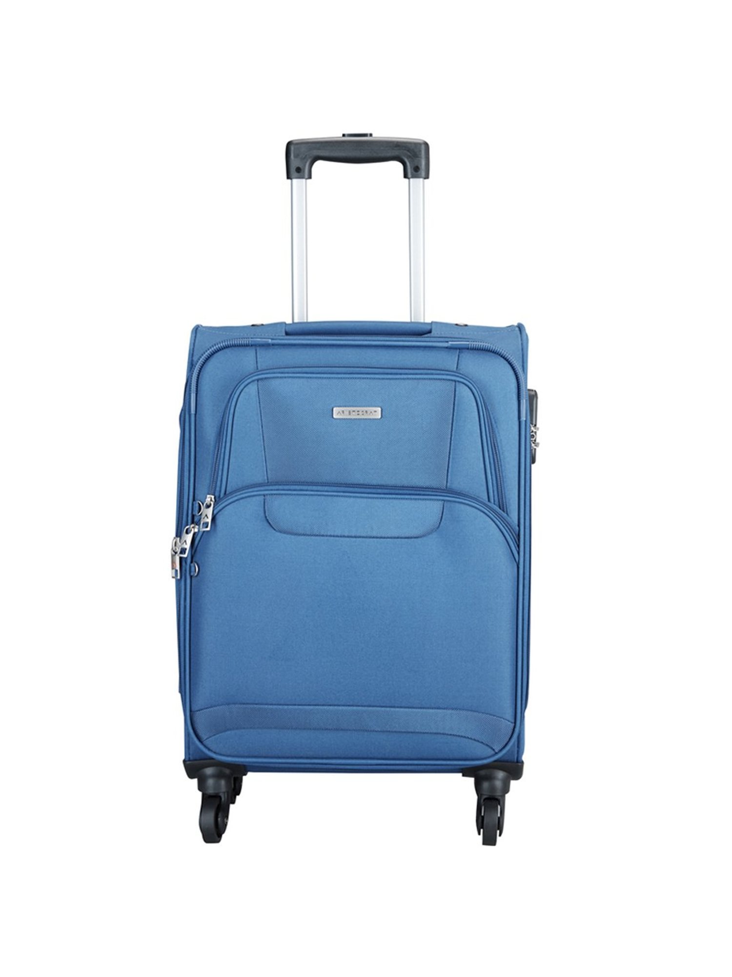 Aristocrat Amber Blue 4 Wheel Small Soft Cabin Trolley - 79 cm