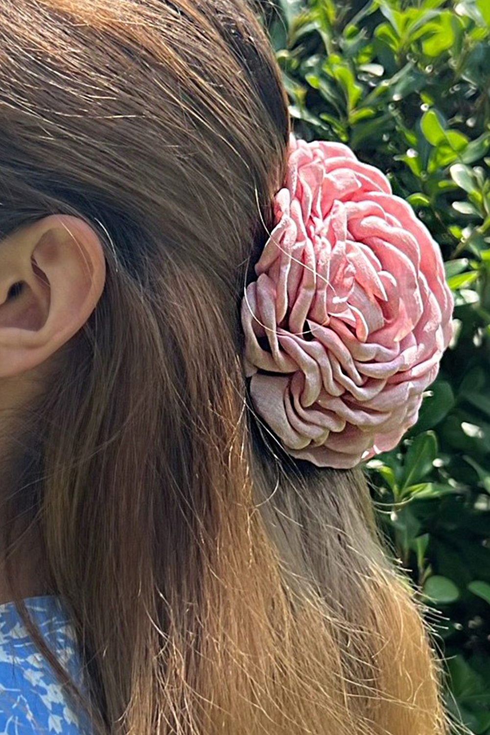 Rosy Flower Hair Claw Clip