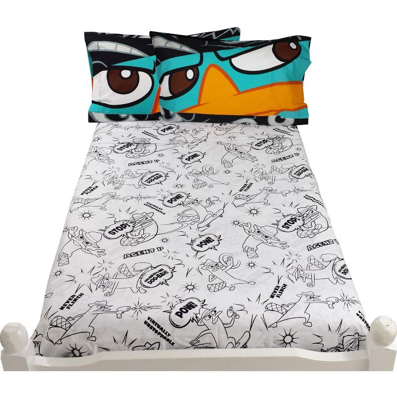 4pc Full Bed Sheet Set Agent P Never Flinch Bedding Accessories - Phineas and Ferb..