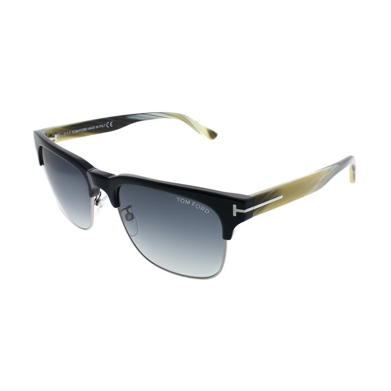 Tom Ford Louis  89W Unisex Square Sunglasses Blue Horn 55mm