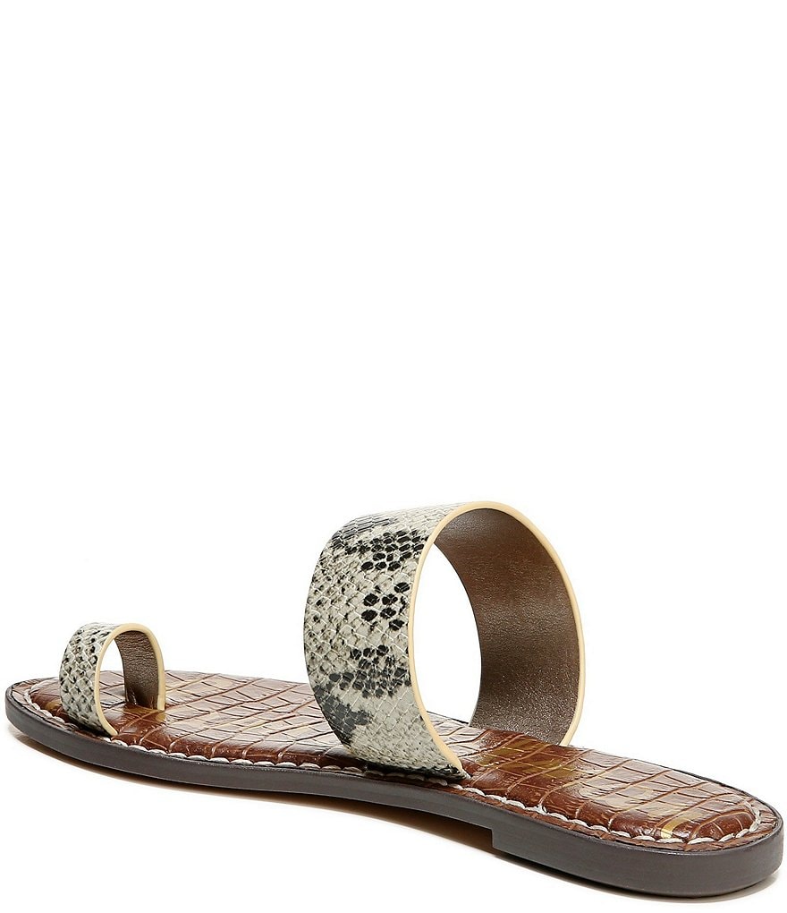 Sam Edelman Gorgene Snake Print Toe Ring Sandals