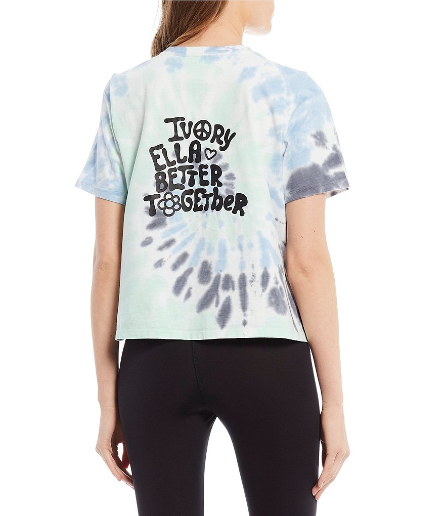 Ivory Ella Short Sleeve Cropped Tie-Dye Tee