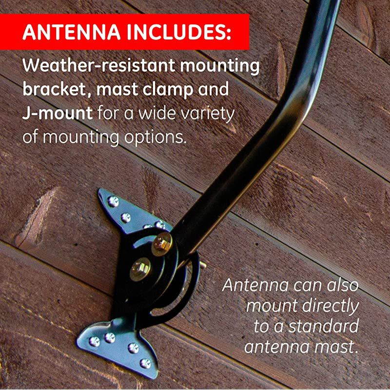 Pro Outdoor TV Antenna + Outdoor Antenna Amplifier, Long Ran Antenna, Attic Mount, Hardware Included, Digital HDTV 4K 1080P VHF UHF, Low Noise Signal Booster