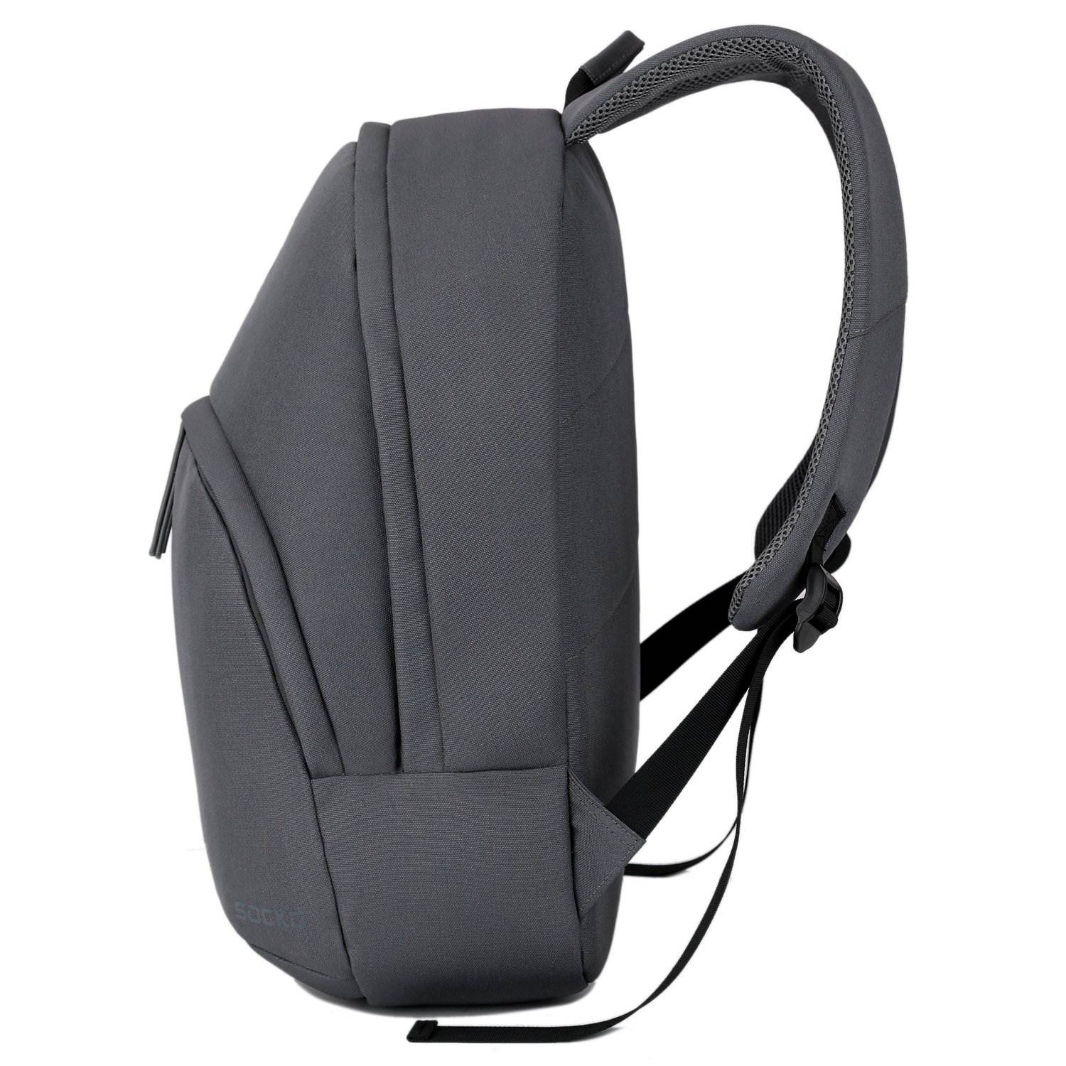 SOCKO Laptop Backpack 15.6 Inch, Ultra Lightweight Slim Water Resistant Casual Daypack Travel Business Backpack School Student Bag College Backpack for 13,14,15-Inch Laptops / MacBook Computers,Black