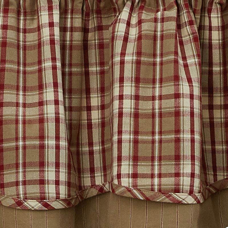 Park Designs Cumberland Lined Layered Valance - 72'' L - Tan