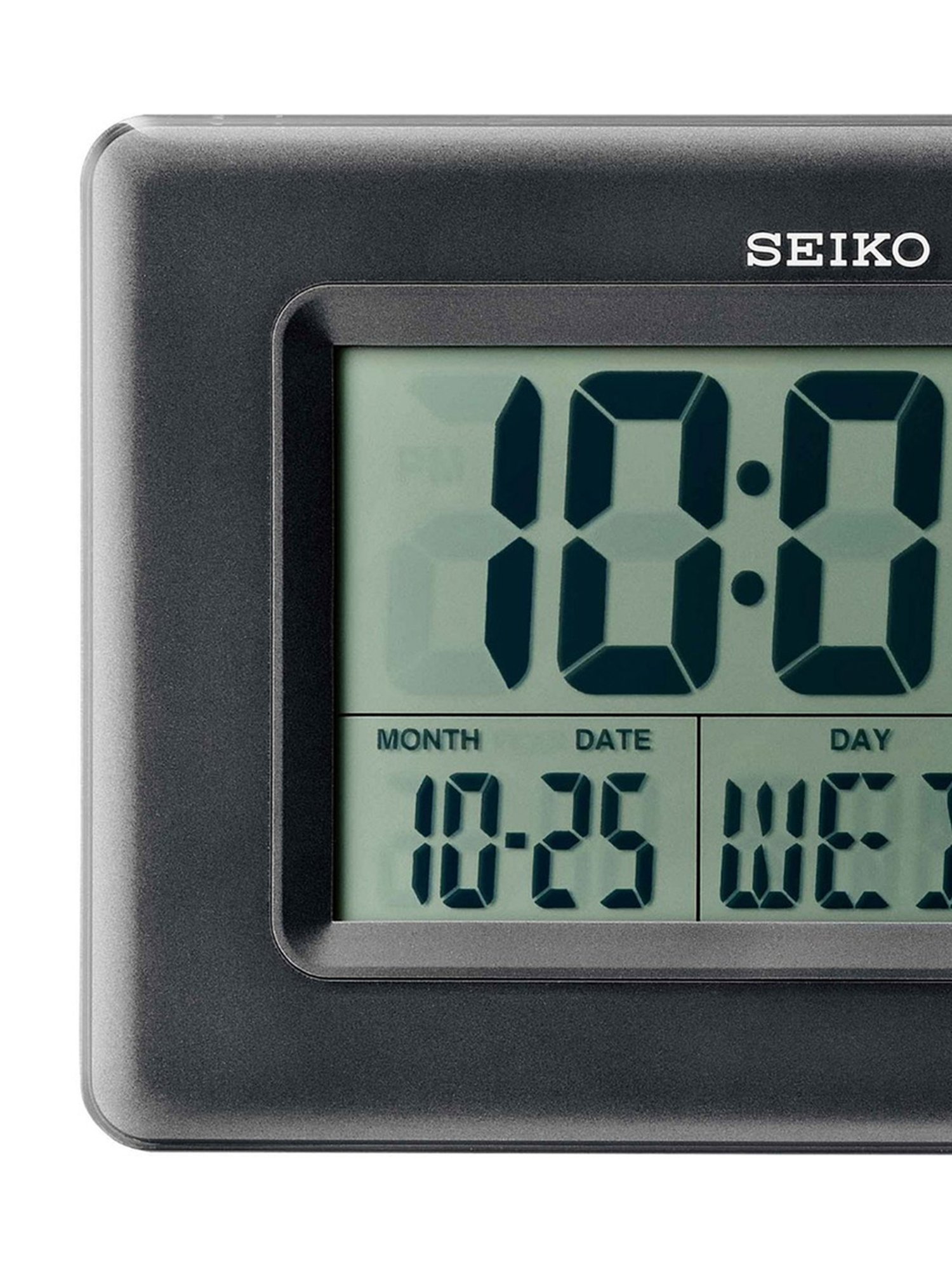 SEIKO elegant black plastic table clock