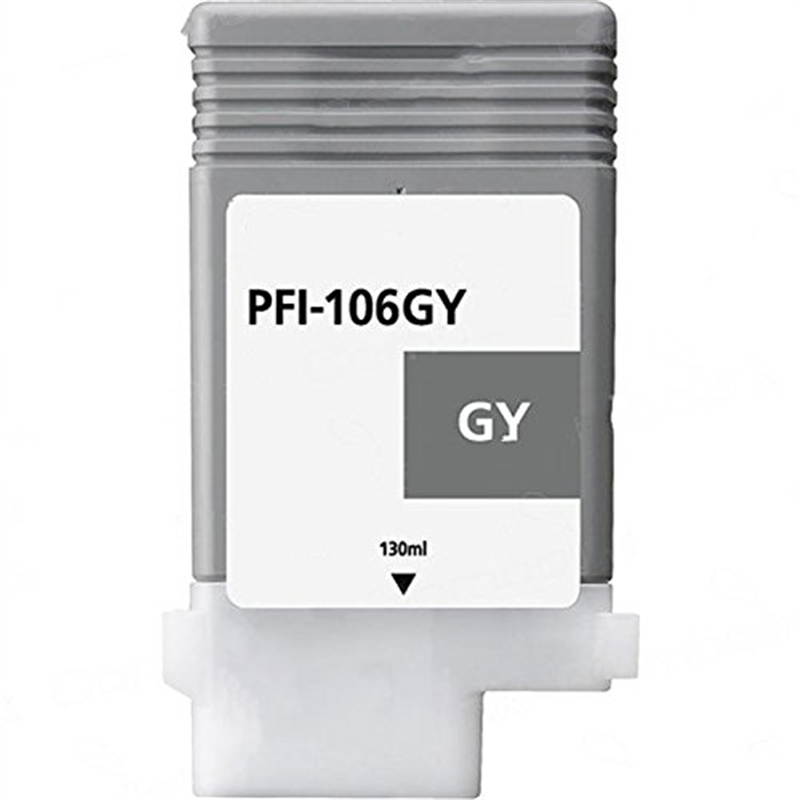 AIM Compatible Replacement - Canon Compatible imagePROGRAF iPF6300/6300S/6350/6400/6400S/6450 Gray Inkjet (130 ML) (PFI-106GY) - Generic