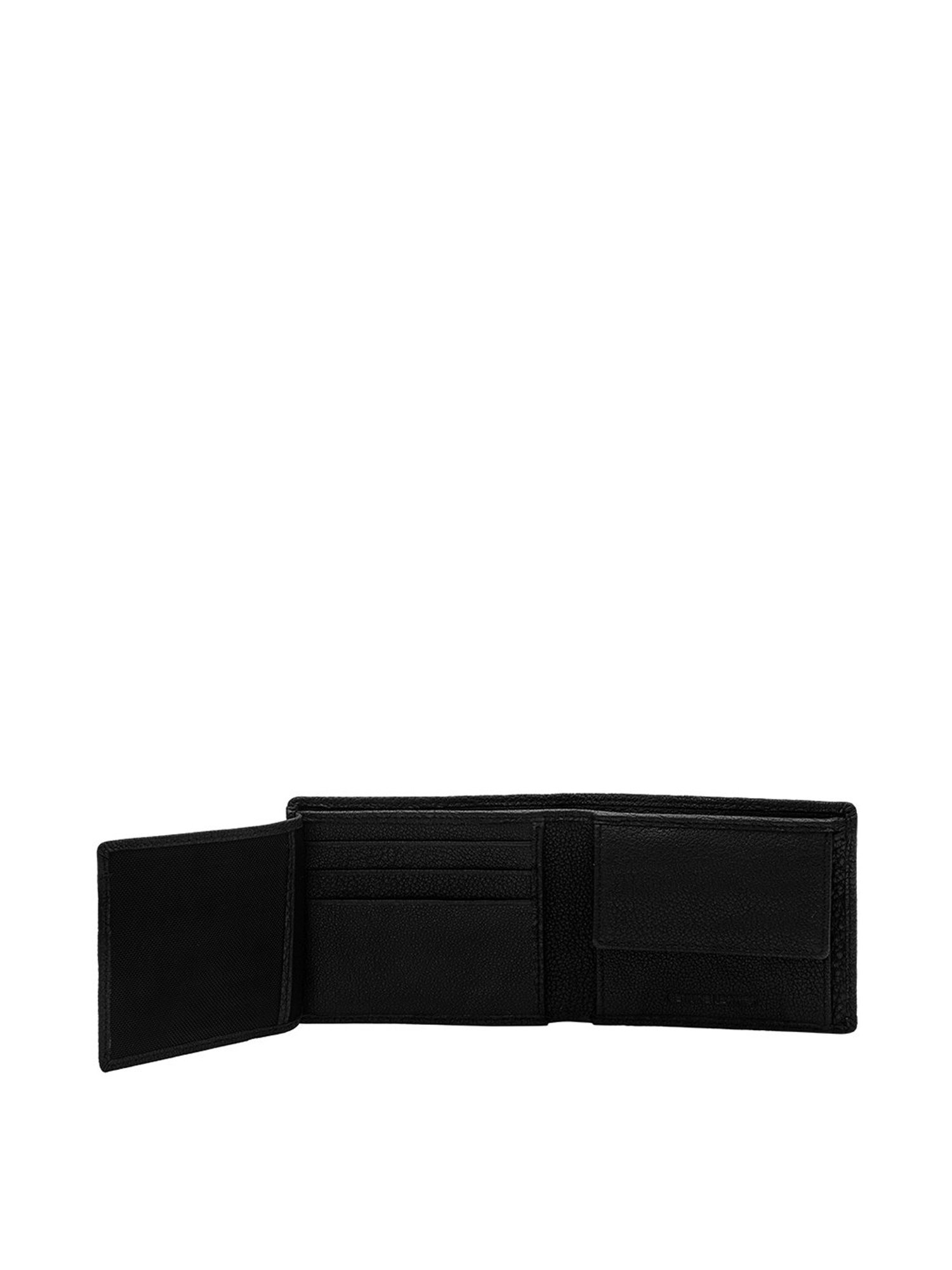 Eske Black Textured Bi-Fold Wallet for Men