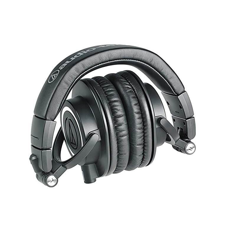 ATH-M50X Professional Studio Monitor Headphones, Black, Professional Grade, Critically Acclaimed, with Detachable Cable