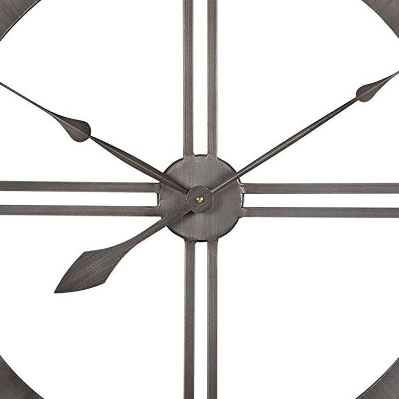 Studio Designs 30" Industrial Loft Brushed Steel Analog Home Wall Clock (2 Pack)